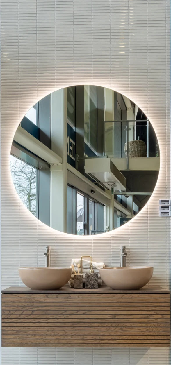 The Mosaic Factory Sevilla Mozaïek Tegel Kitkat Vinger - Café Latte Porselein Geglazuurd 296x299 mm, spiegel