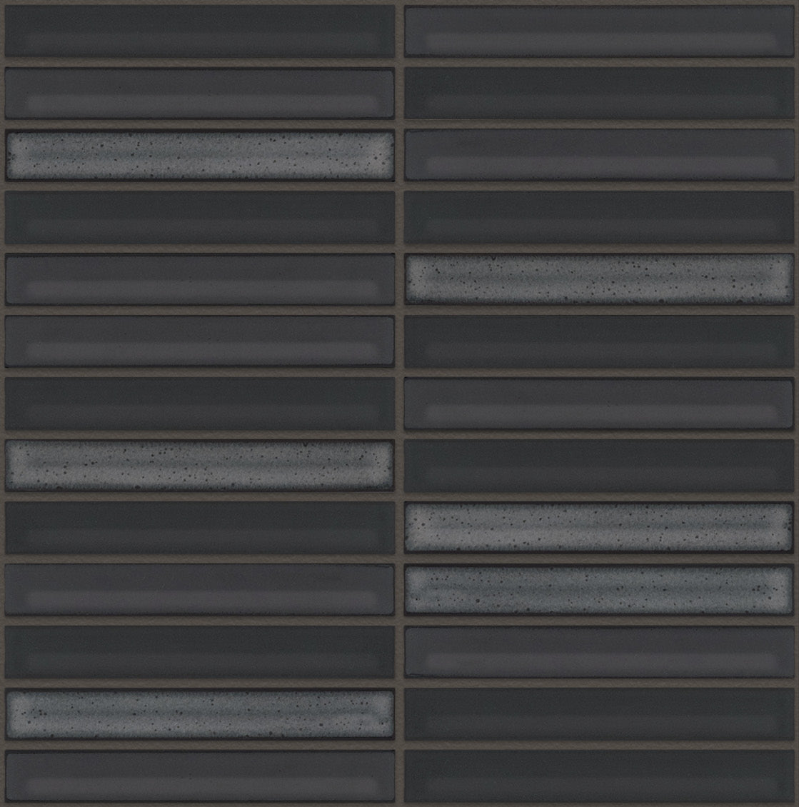 The Mosaic Factory Sevilla Mozaïek Tegel Kitkat Vinger - Donker Grijs Geglazuurd Porselein 296x299 mm - Mozaiektegel.com