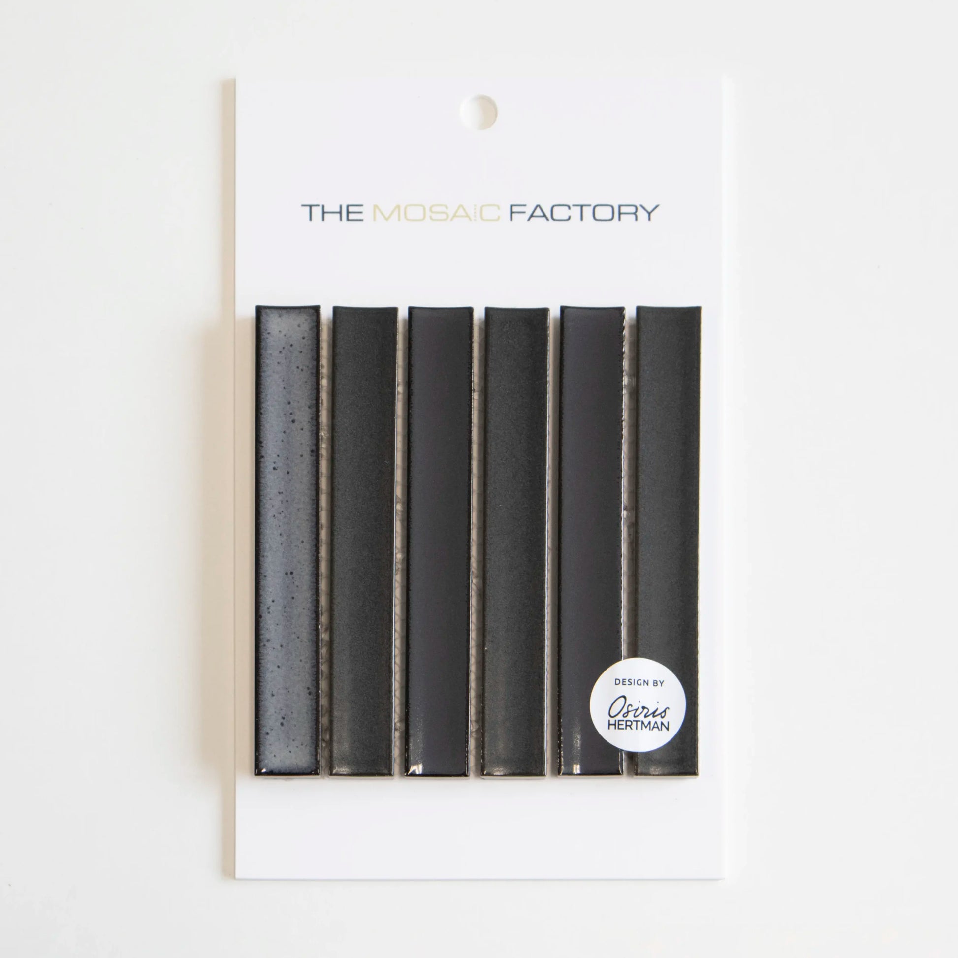 The Mosaic Factory Sevilla Mozaïek Tegel Kitkat Vinger - Donker Grijs Geglazuurd Porselein 296x299 mm - Mozaiektegel.com