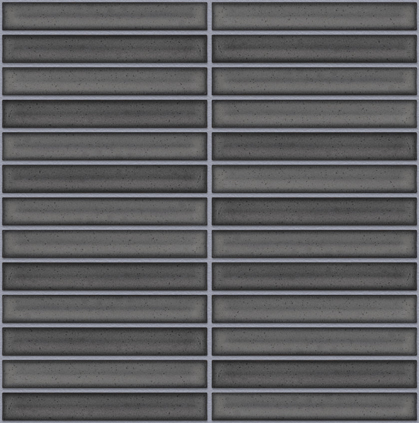 SEF20360 Grey Glossy Sevilla mozaiek tegel- KitKat Original 20x145mm, voeg artic grey