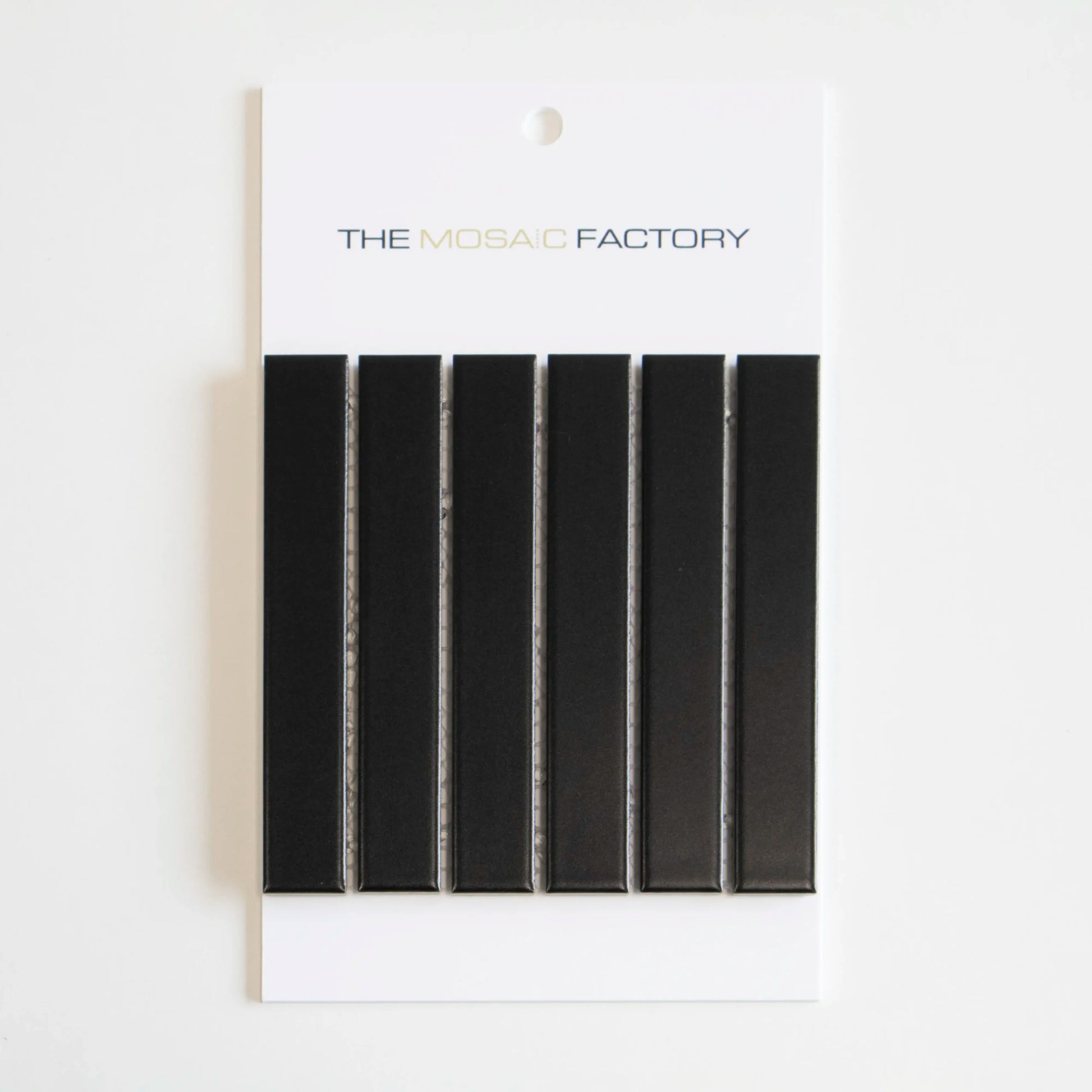The Mosaic Factory Sevilla Mozaïek Tegel Kitkat Vinger - Mat Zwart Porselein Geglazuurd 296x300 mm - Mozaiektegel.com