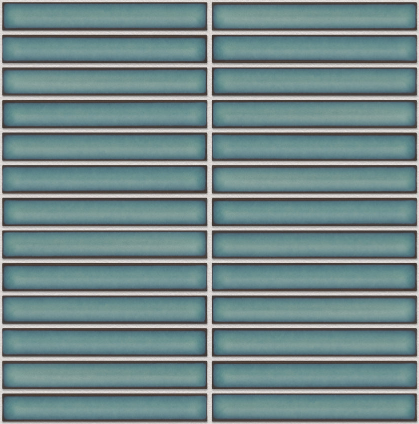 Ocean Green Glossy Sevilla - KitKat Original 20x145mm, voeg silver grey