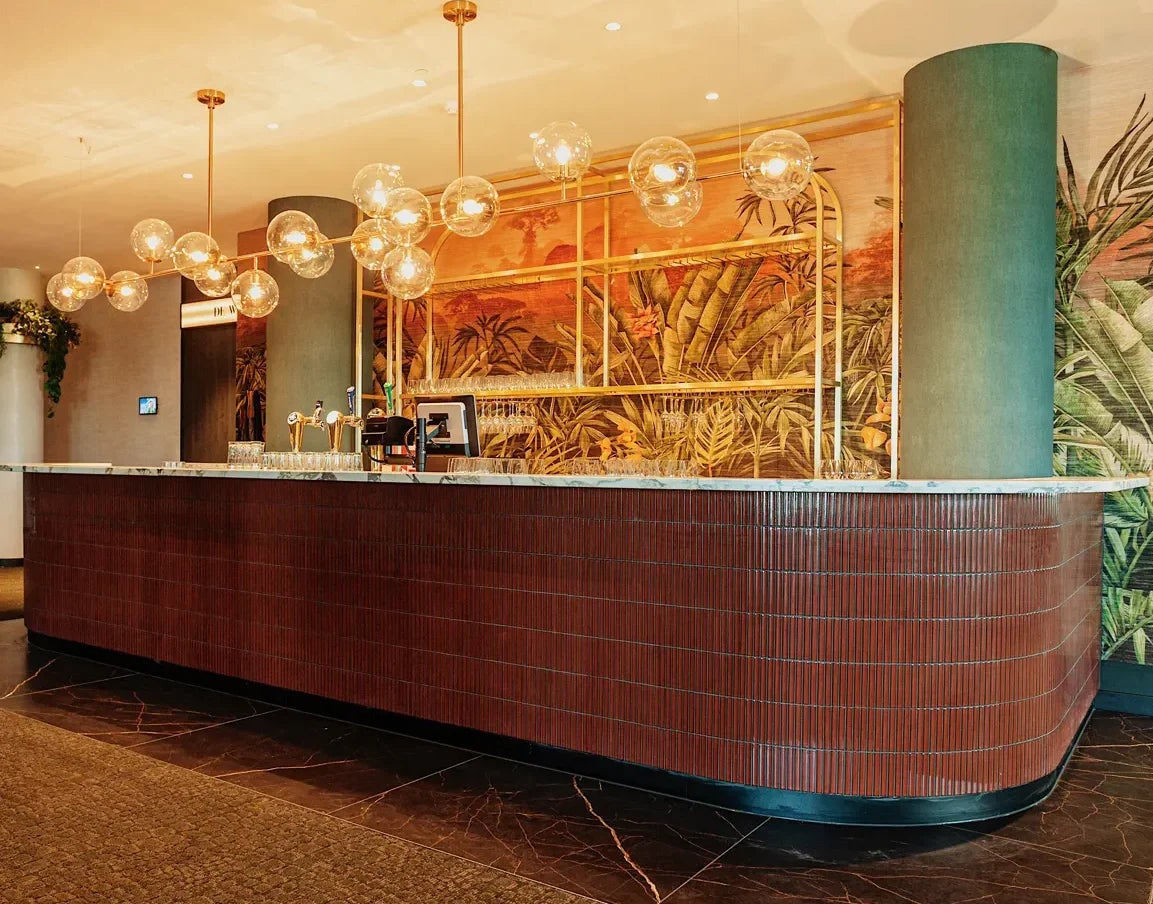 The Mosaic Factory Sevilla Mozaïek Tegel Kitkat Vinger - Terra Rood Porselein Geglazuurd 296x299 mm, bar