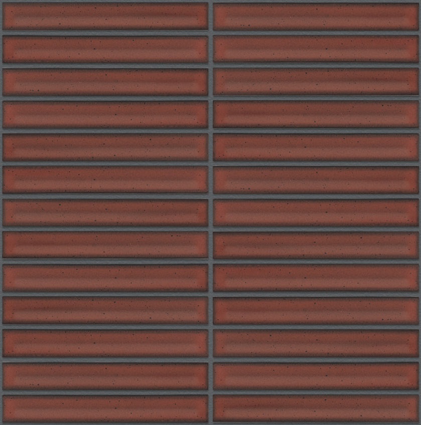 The Mosaic Factory Sevilla Mozaïek Tegel Kitkat Vinger - Terra Rood Porselein Geglazuurd 296x299 mm, voeg antracite