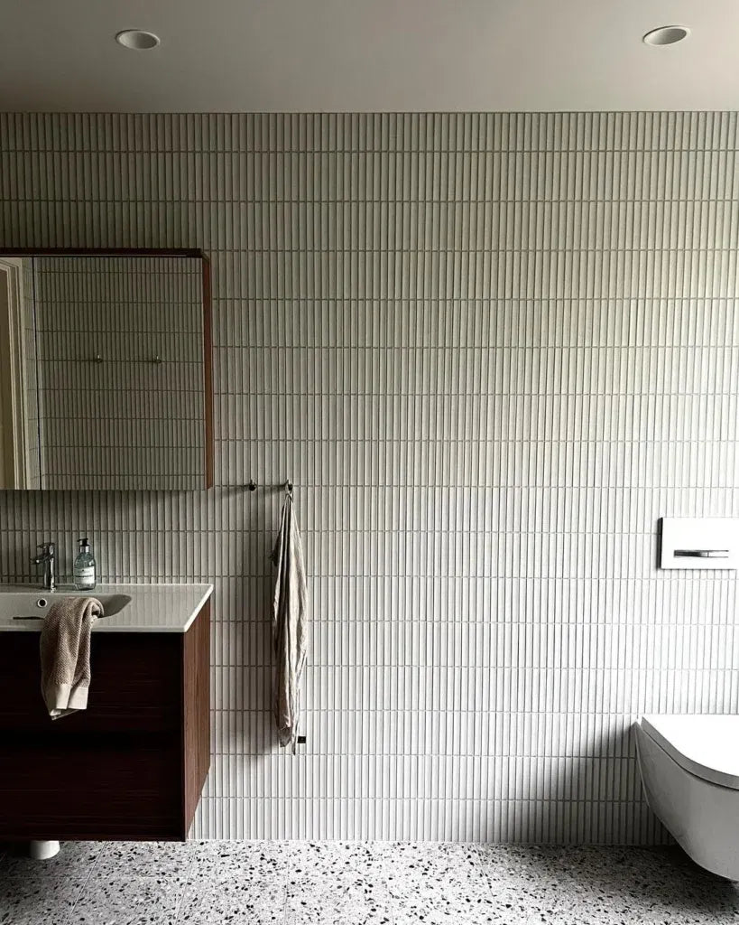 The Mosaic Factory Sevilla Mozaïek Tegel Kitkat Vinger - Vintage White Glossy