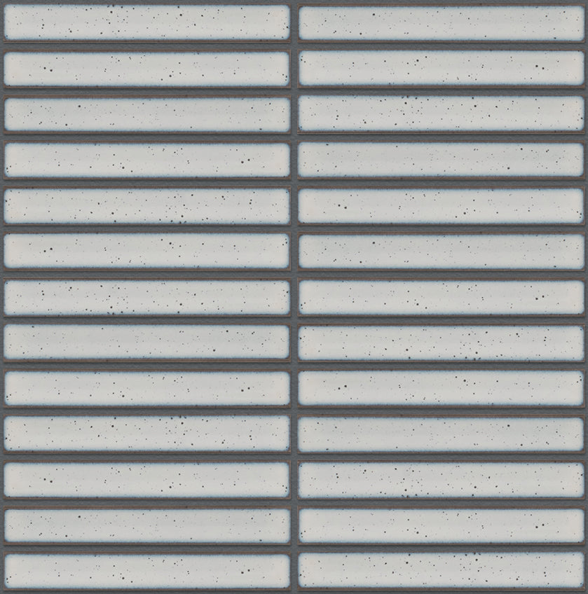 The Mosaic Factory Sevilla Mozaïek Tegel Kitkat Vinger - Wit Porselein Geglazuurd 296x299 mm, voeg antracite