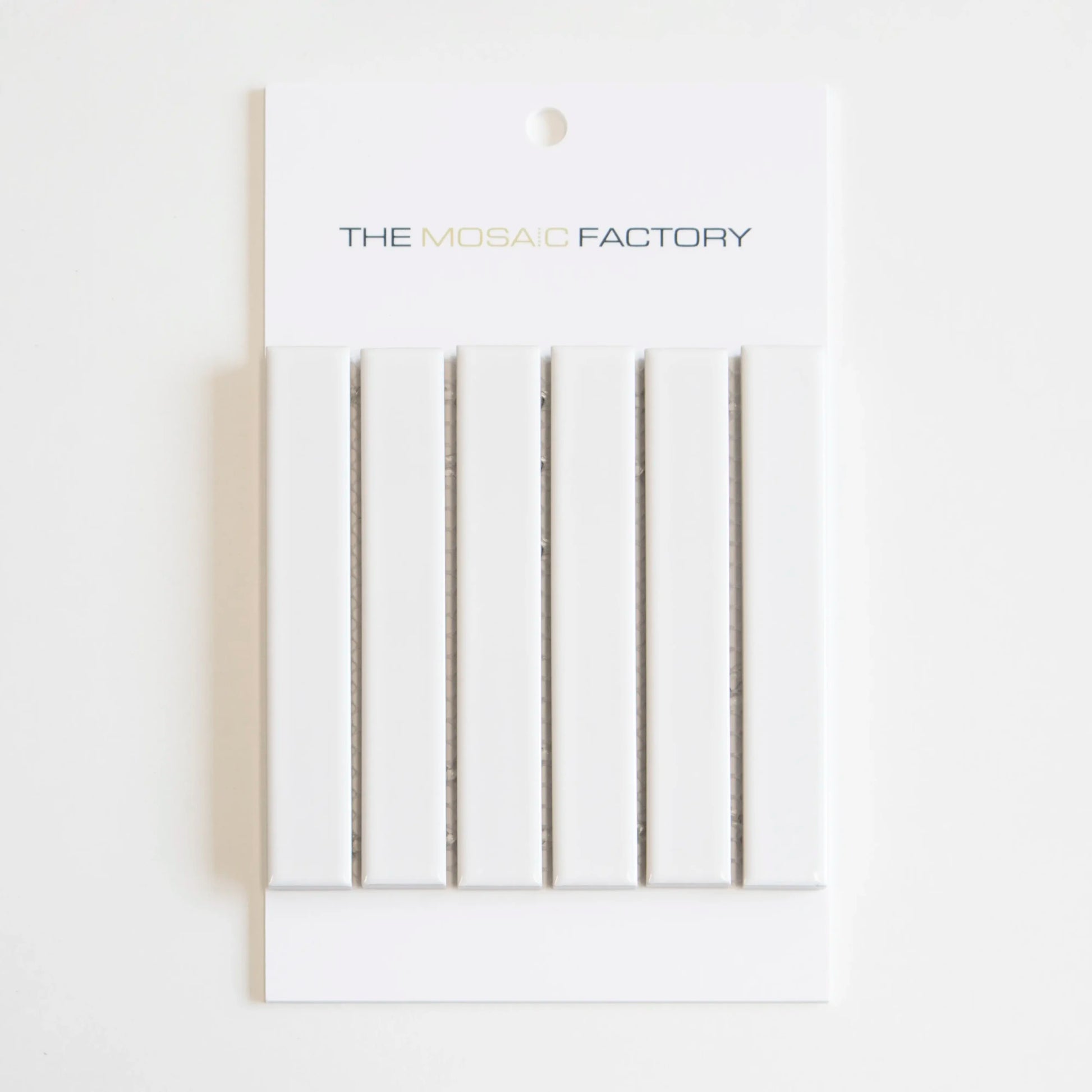 The Mosaic Factory Sevilla Mozaïek Tegel Kitkat Vinger - Wit Porselein Geglazuurd 296x300 mm - Mozaiektegel.com