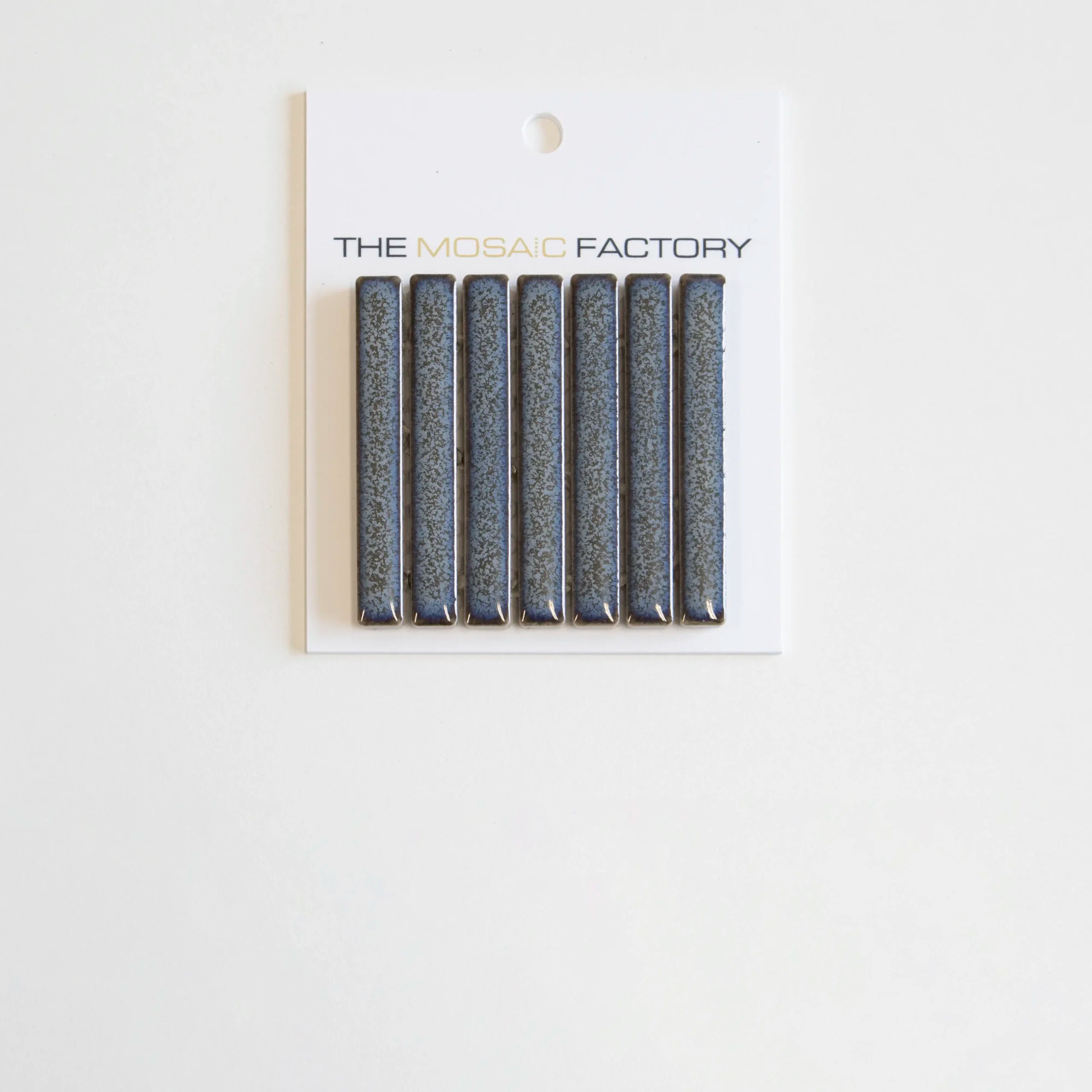 The Mosaic Factory Sevilla Mozaïek Tegel Mini Kitkat Vinger - Gespikkeld Grijs blauw Porselein Geglazuurd 282x308 mm - Mozaiektegel.com