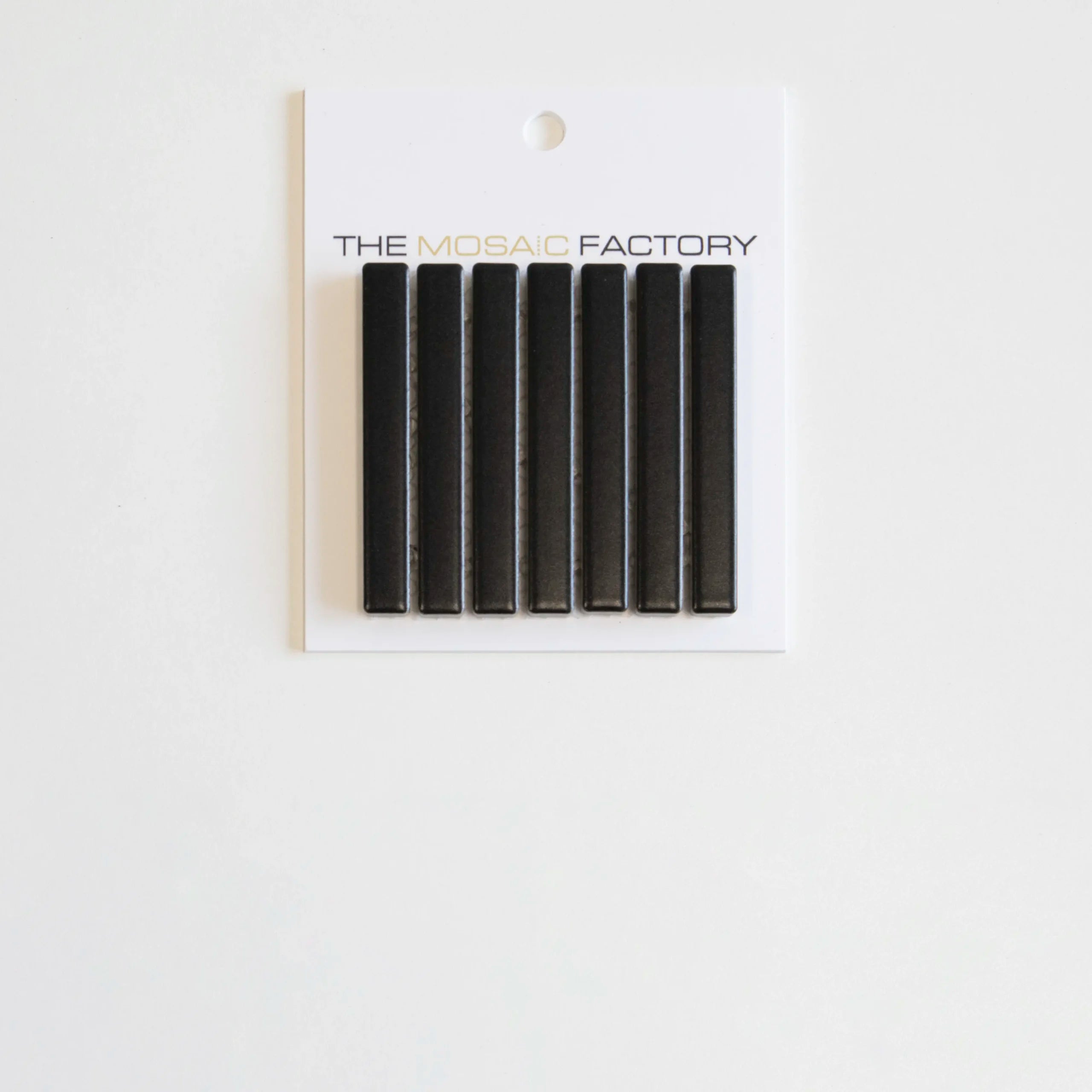 The Mosaic Factory Sevilla Mozaïek Tegel Mini Kitkat Vinger - Mat Zwart Porselein Geglazuurd 282x308 mm - Mozaiektegel.com