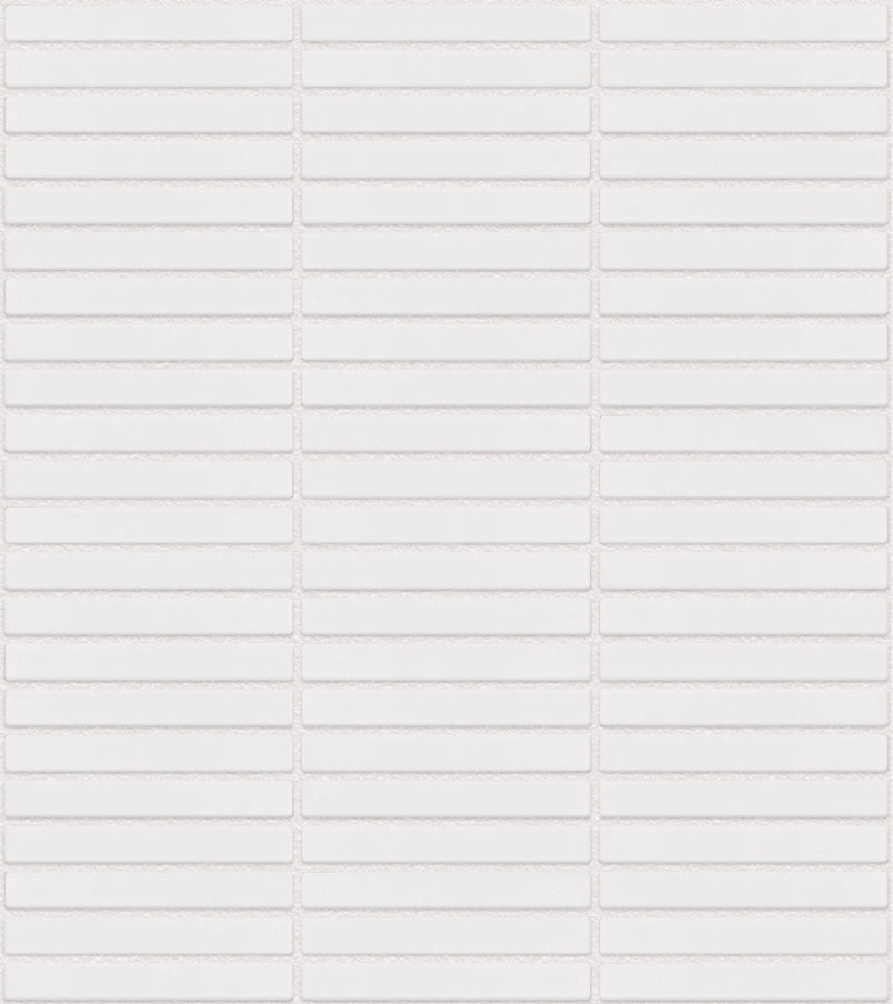 The Mosaic Factory Sevilla Mozaïek Tegel Mini Kitkat Vinger - Wit Mat Porselein Geglazuurd 282x308 mm, voeg white