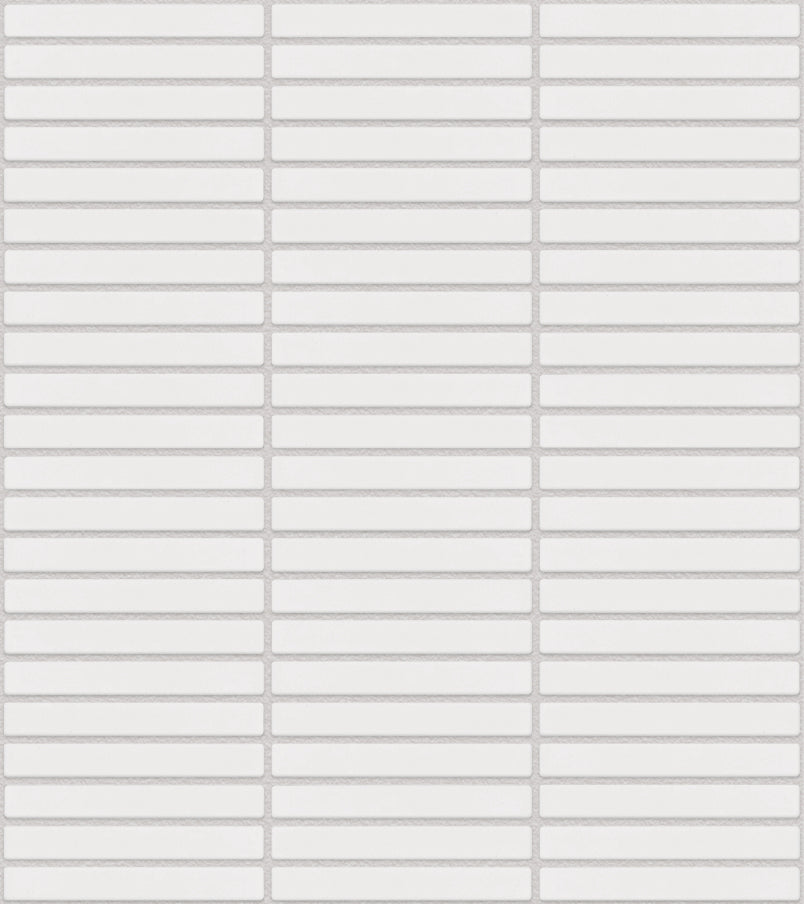 The Mosaic Factory Sevilla Mozaïek Tegel Mini Kitkat Vinger - Wit Mat Porselein Geglazuurd 282x308 mm, voeg manhattan