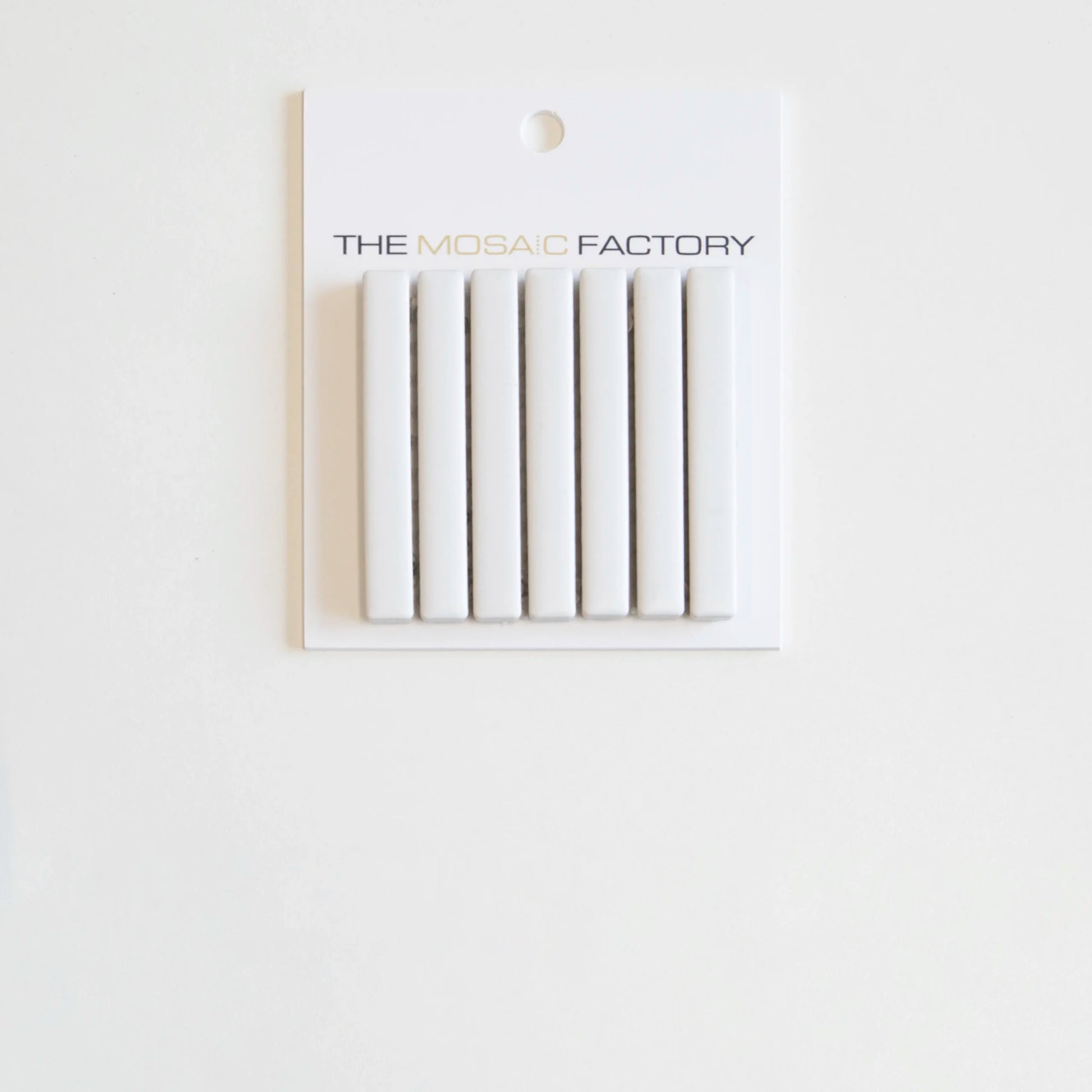 The Mosaic Factory Sevilla Mozaïek Tegel Mini Kitkat Vinger - Wit Mat Porselein Geglazuurd 282x308 mm - Mozaiektegel.com