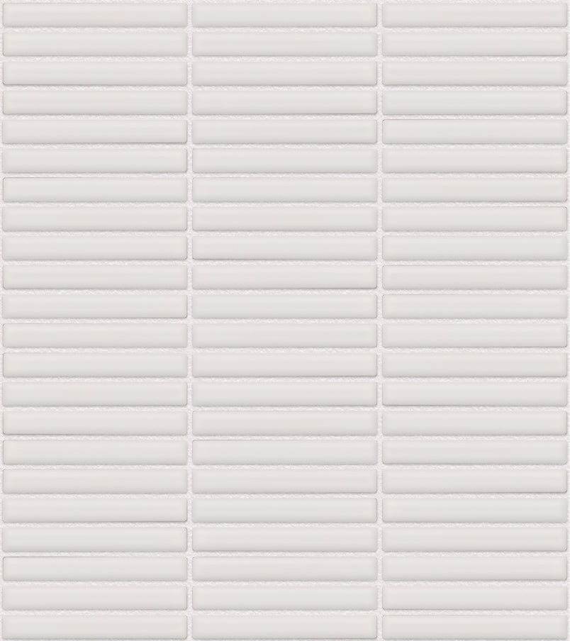 The Mosaic Factory Sevilla Mozaïek Tegel Mini Kitkat Vinger - Wit Porselein Geglazuurd 282x308 mm, voeg white
