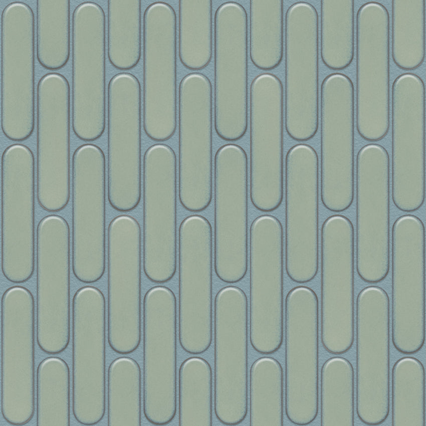 SEO23525 Light Green Glossy Sevilla - Oval Finger 23x98mm, voeg green grey