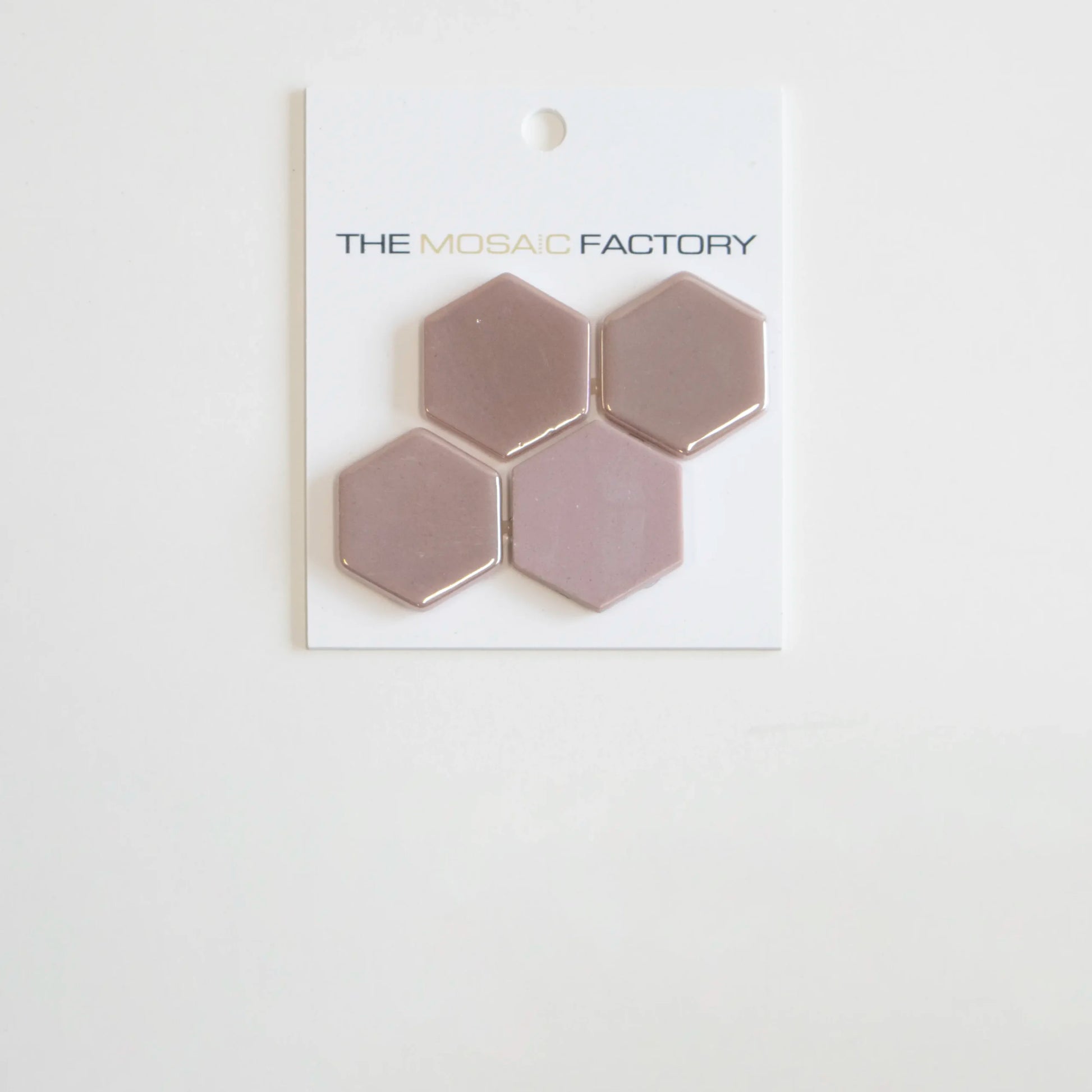The Mosaic Factory Valencia Mozaiek Tegel Hexagon- Roze Glas Recycled 278x325 mm - Mozaiektegel.com