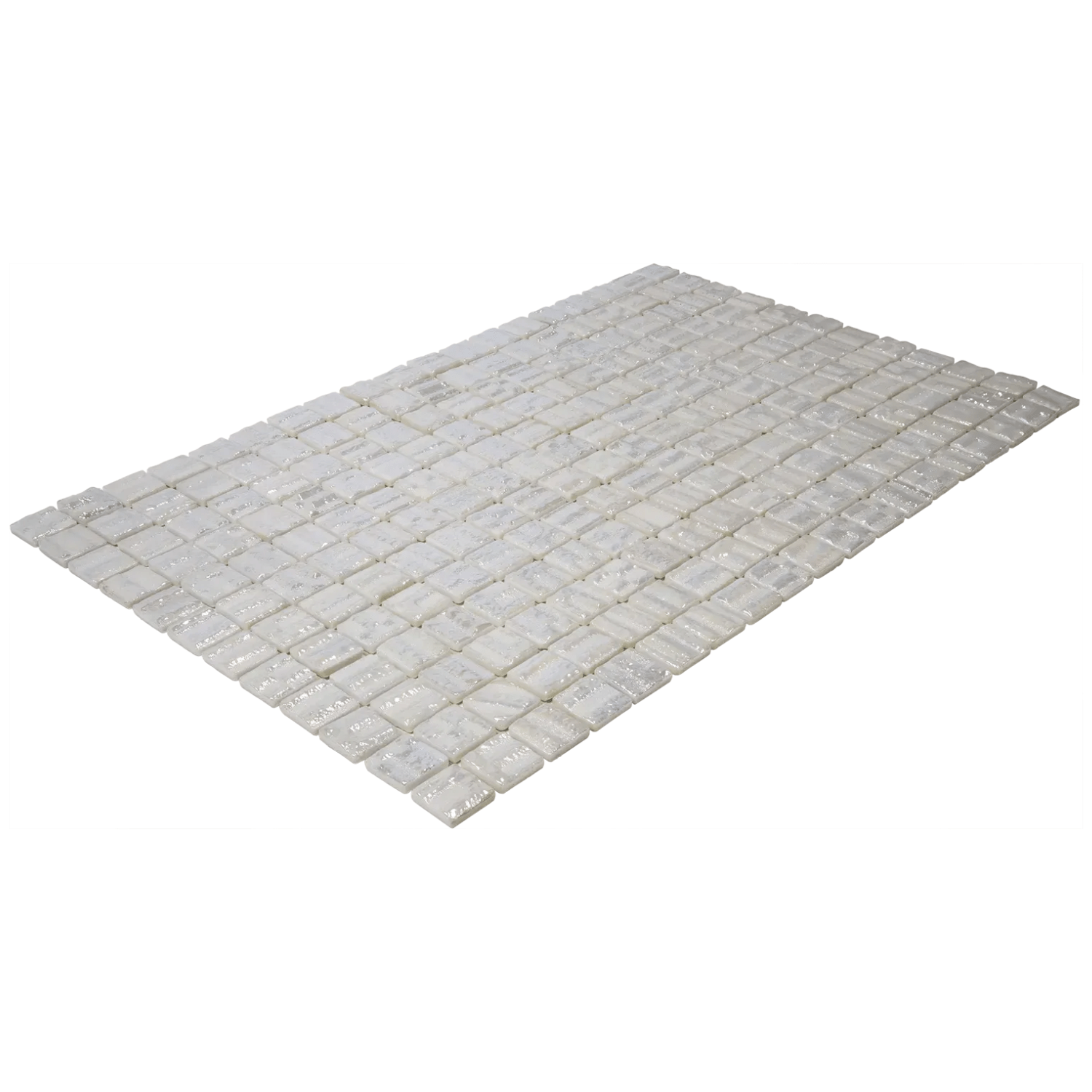 The Mosaic Factory Valencia Mozaiek Tegel Vierkant - 3D Icy Pearl Glas Recycled 328x518 mm - Mozaiektegel.com