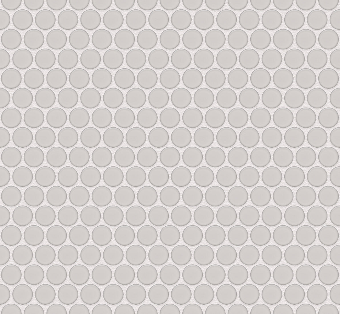 The Mosaic Factory Venice Pennyround Mozaiek Tegel Rond - Extra Wit Porselein Geglazuurd 315x294 mm, voeg white