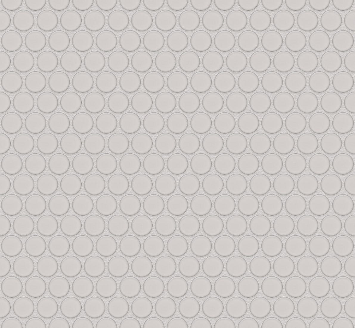 The Mosaic Factory Venice Pennyround Mozaiek Tegel Rond - Extra Wit Porselein Geglazuurd 315x294 mm, voeg manhattan