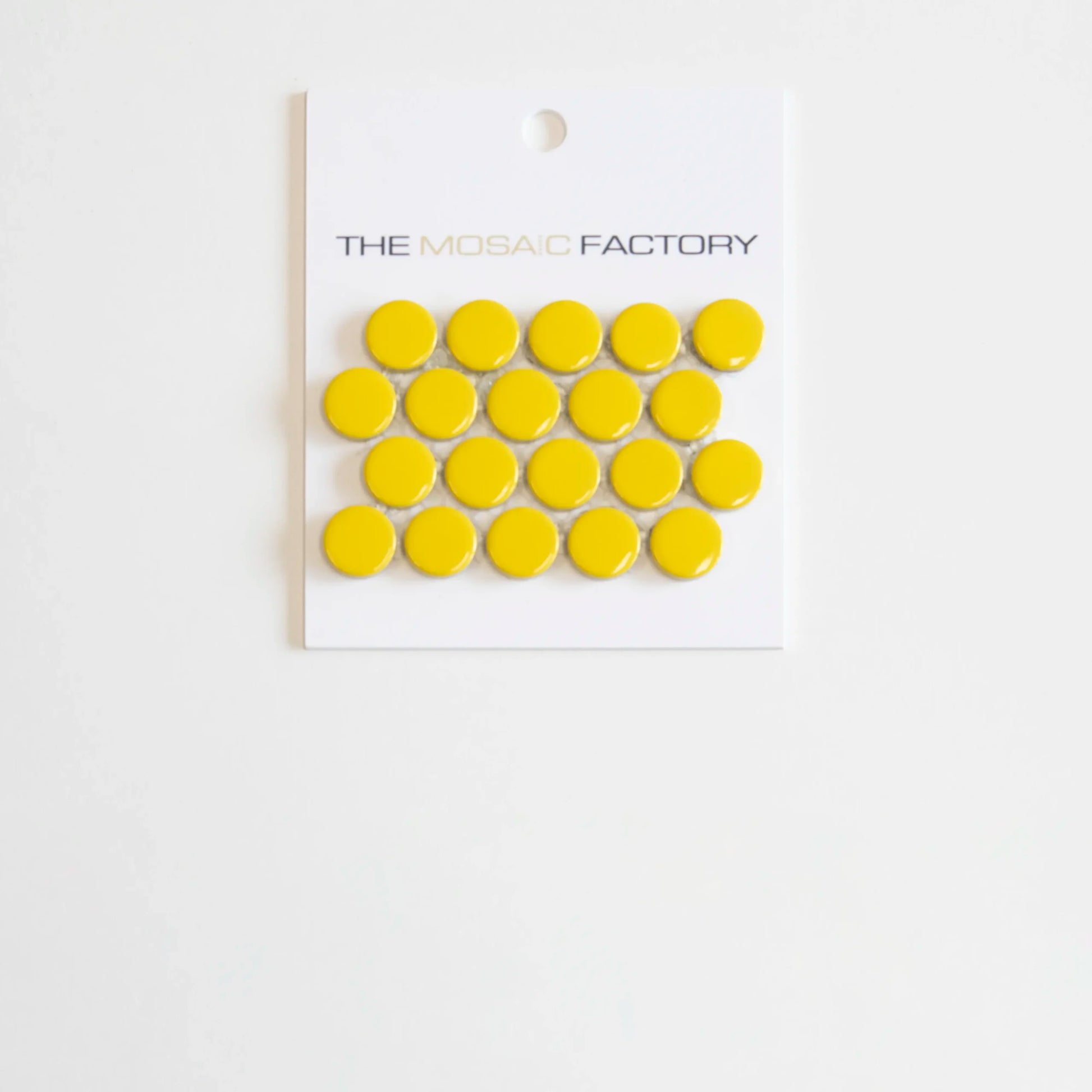 The Mosaic Factory Venice Pennyround Mozaiek Tegel Rond - Geel Porselein Geglazuurd 315x294 mm - Mozaiektegel.com