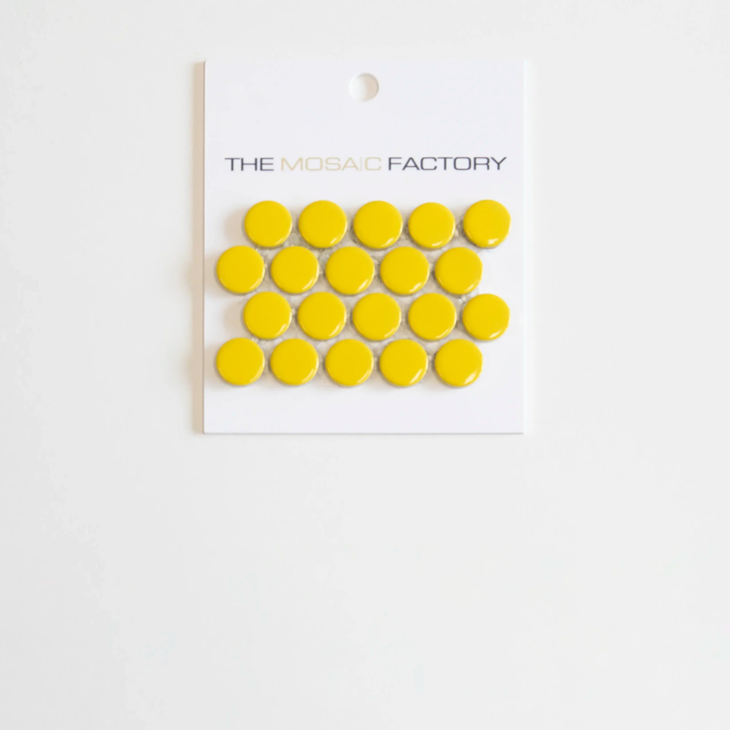 The Mosaic Factory Venice Pennyround Mozaiek Tegel Rond - Geel Porselein Geglazuurd 315x294 mm - Mozaiektegel.com