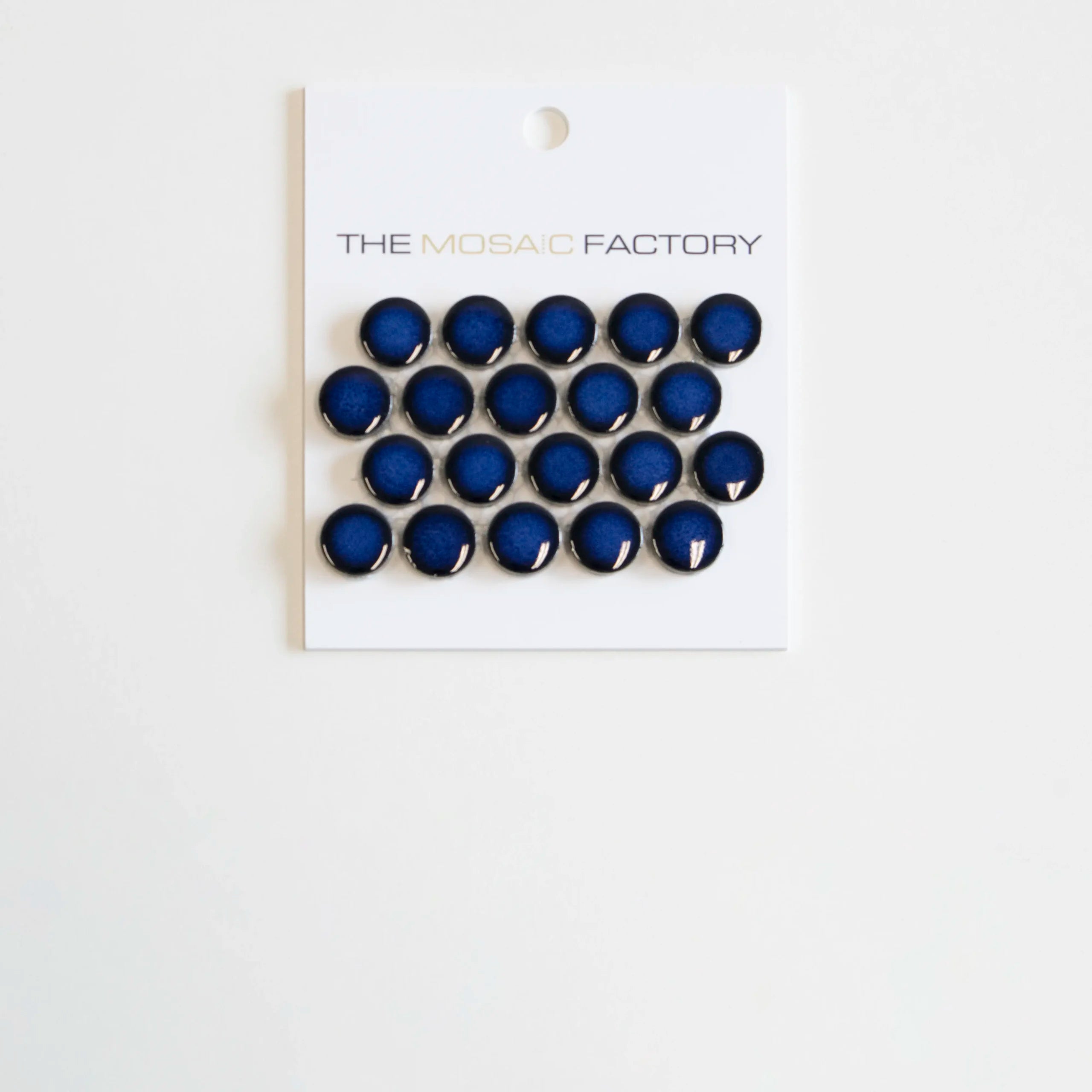 The Mosaic Factory Venice Pennyround Mozaiek Tegel Rond - Kobalt Blauw Porselein Geglazuurd 315x294 mm - Mozaiektegel.com