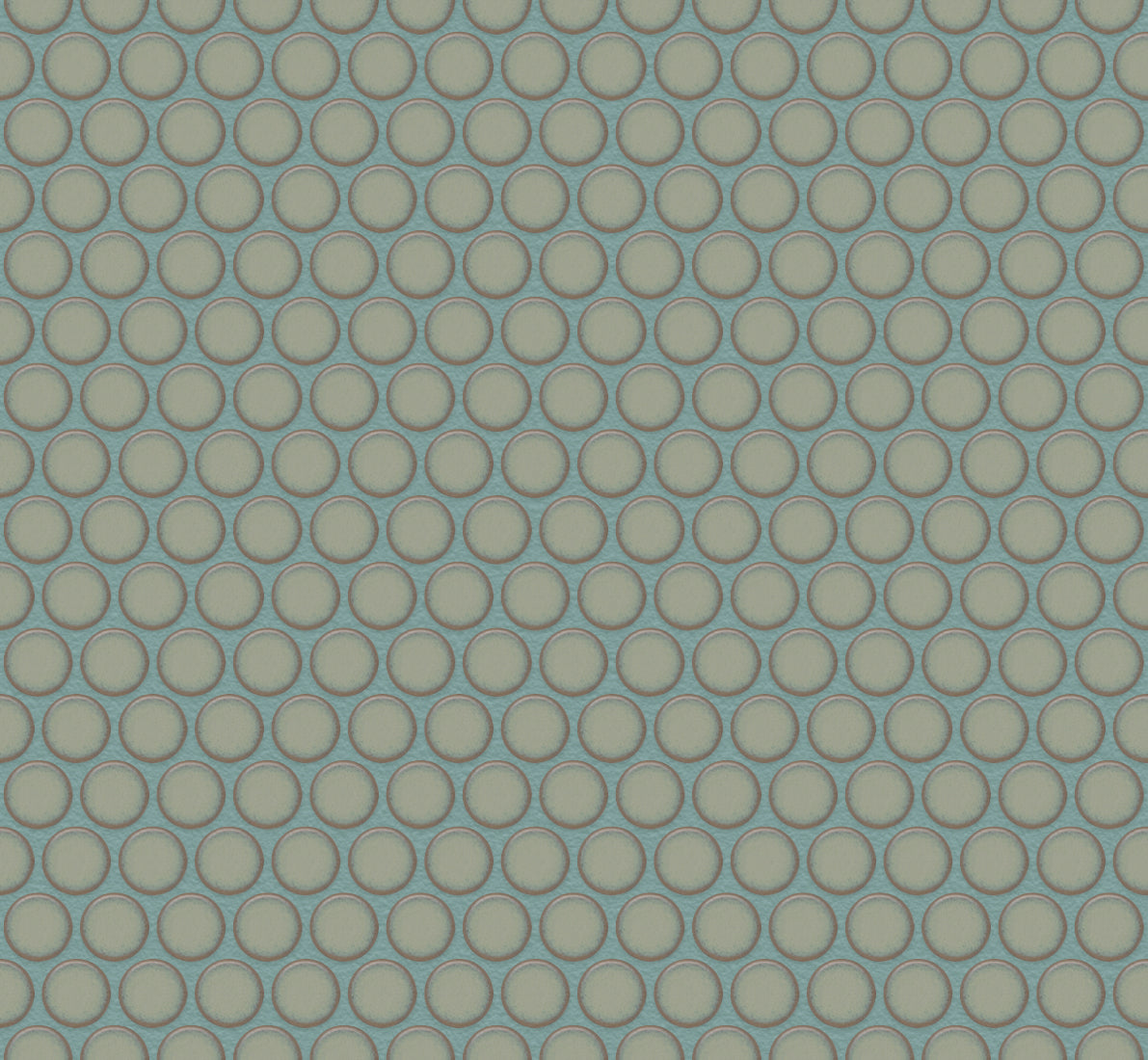 The Mosaic Factory Venice Pennyround Mozaiek Tegel Rond - Licht Groen Porselein Geglazuurd 315x294 mm, voeg sage