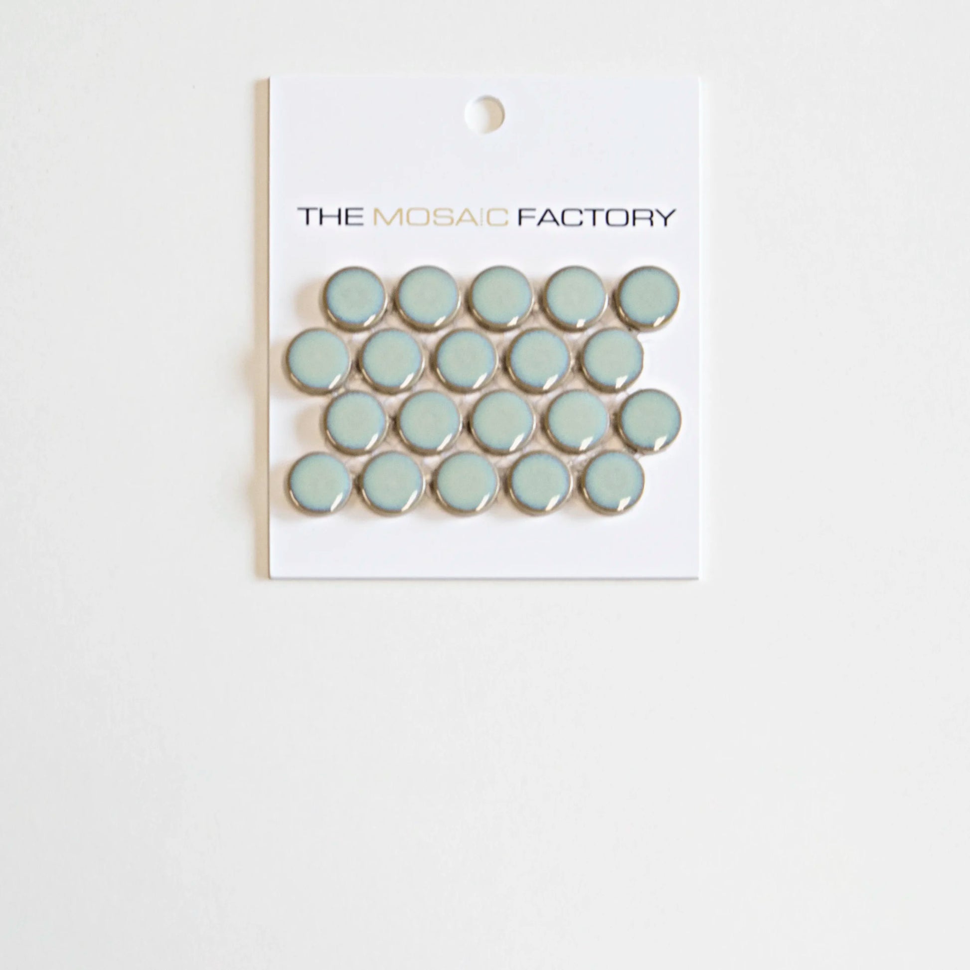 The Mosaic Factory Venice Pennyround Mozaiek Tegel Rond - Licht Groen Porselein Geglazuurd 315x294 mm - Mozaiektegel.com