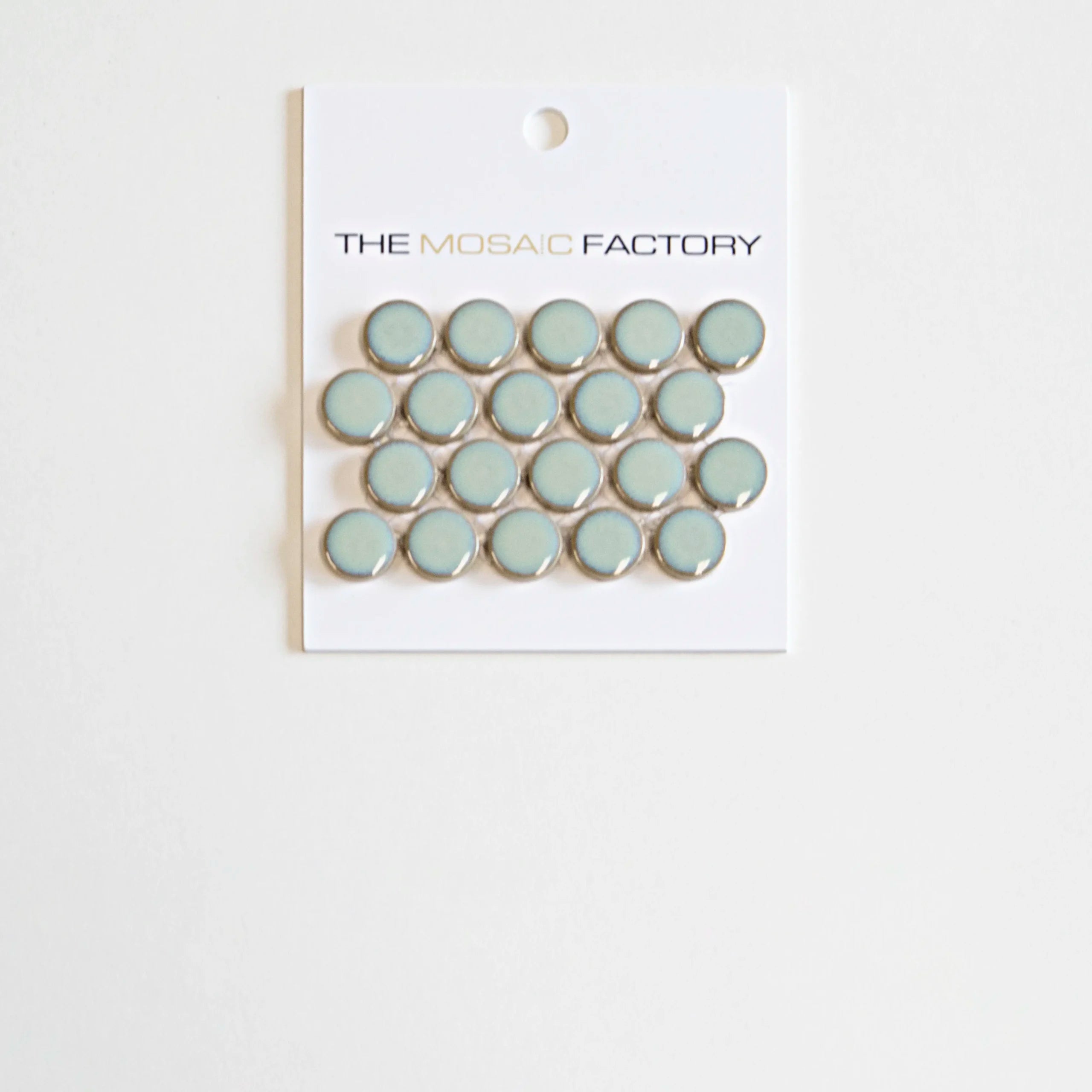 The Mosaic Factory Venice Pennyround Mozaiek Tegel Rond - Licht Groen Porselein Geglazuurd 315x294 mm - Mozaiektegel.com