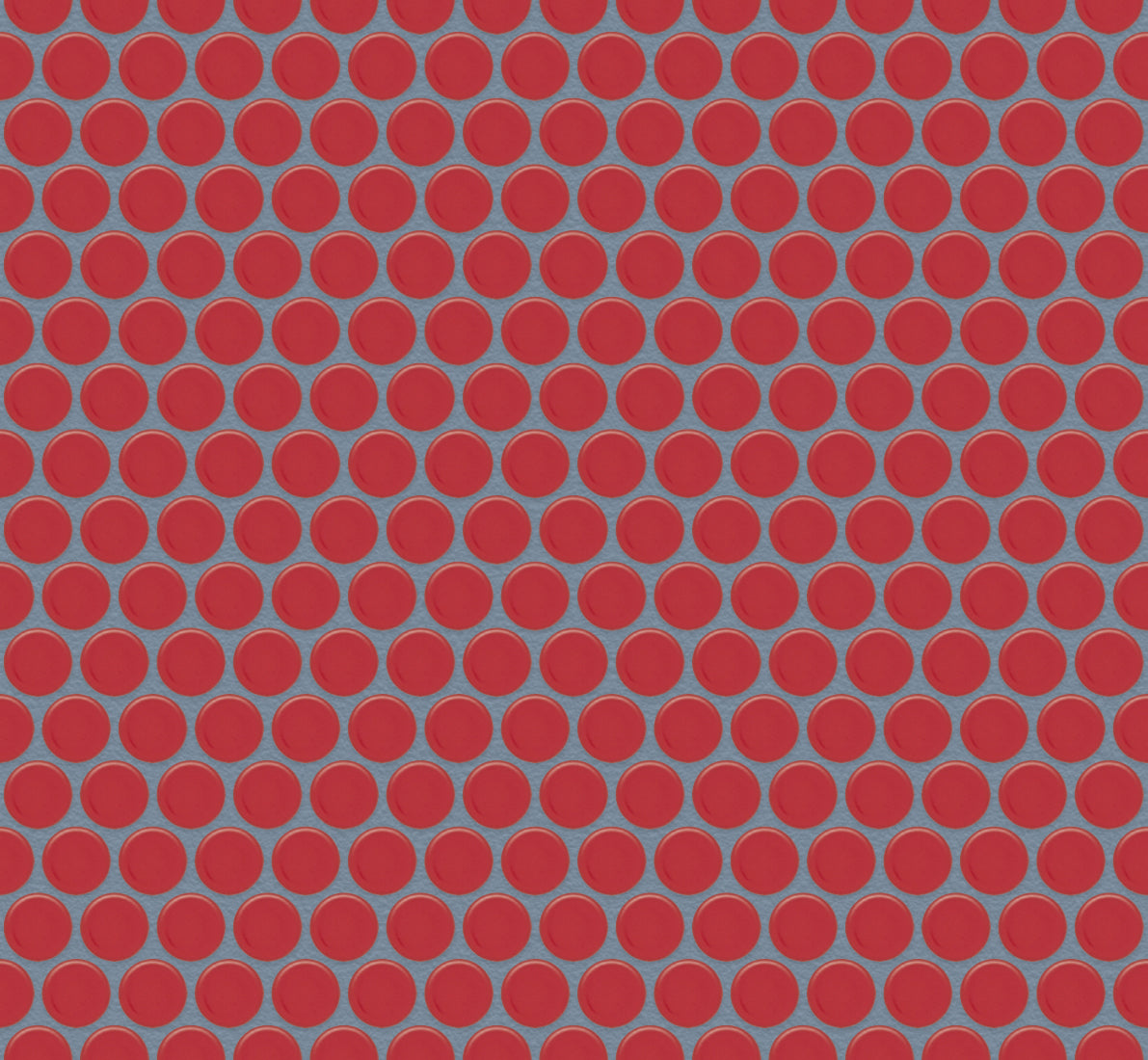 The Mosaic Factory Venice Pennyround Mozaiek Tegel Rond - Rood Porselein Geglazuurd 315x294 mm, voeg castle grey