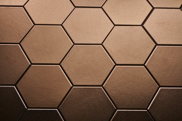 Dateg Wandtegel Hexagon Onda Bronze - Mozaiektegel.com