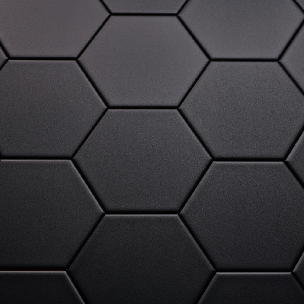 Dateg Wandtegel Hexagon Onda Mat Zwart