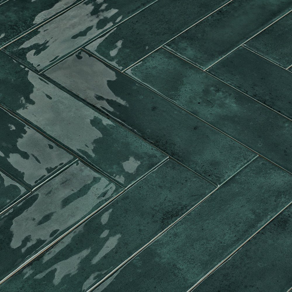 Dateg Wandtegel Nissel Emerald Groen 7,5x30 Inhoud doos 0,5m2 - Mozaiektegel.com