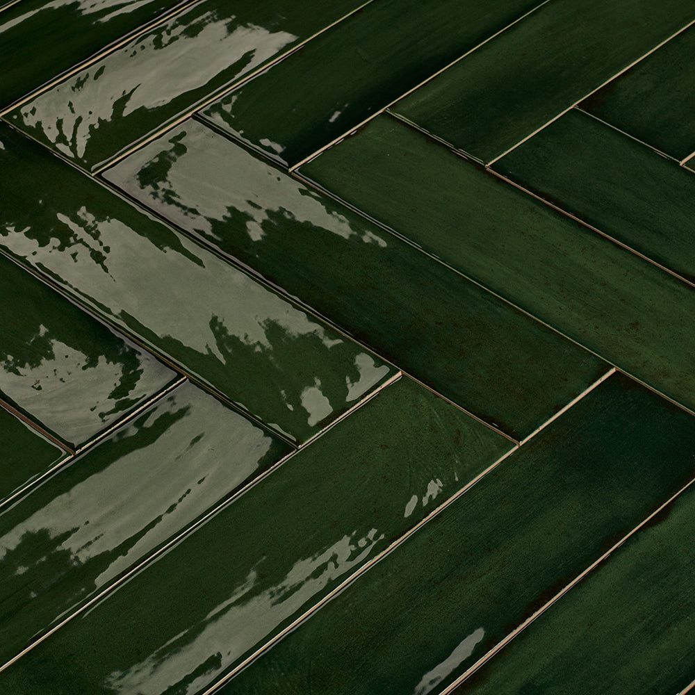 Dateg Wandtegel Zenya Groen 7,5x30 Inhoud doos 0,5m2 - Mozaiektegel.com