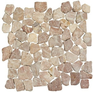 Stone Line Palladiana Mozaiek Tegel Breuk - Beige / Rose Marmer Ongeglazuurd 300x300mm