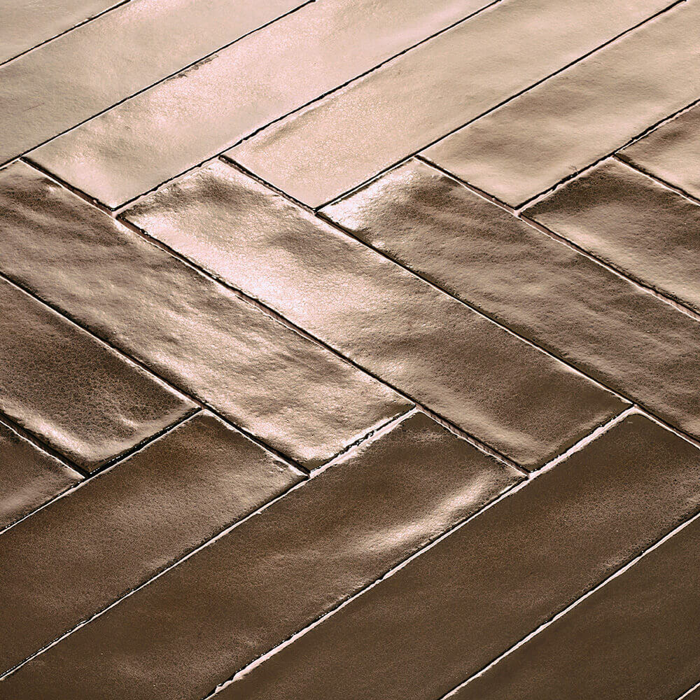 Terre d'Azur wandtegel Gerona F68 Mat 7.5x30 cm Aged Brons - Mozaiektegel.com