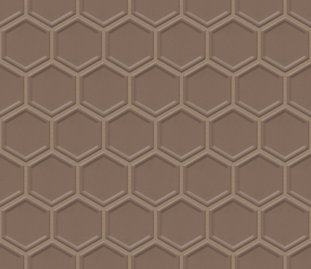 The Mosaic Factory Barcelona Mozaiek Tegel Hexagon- Brons Porselein Geglazuurd 281x325 mm, voeg silk