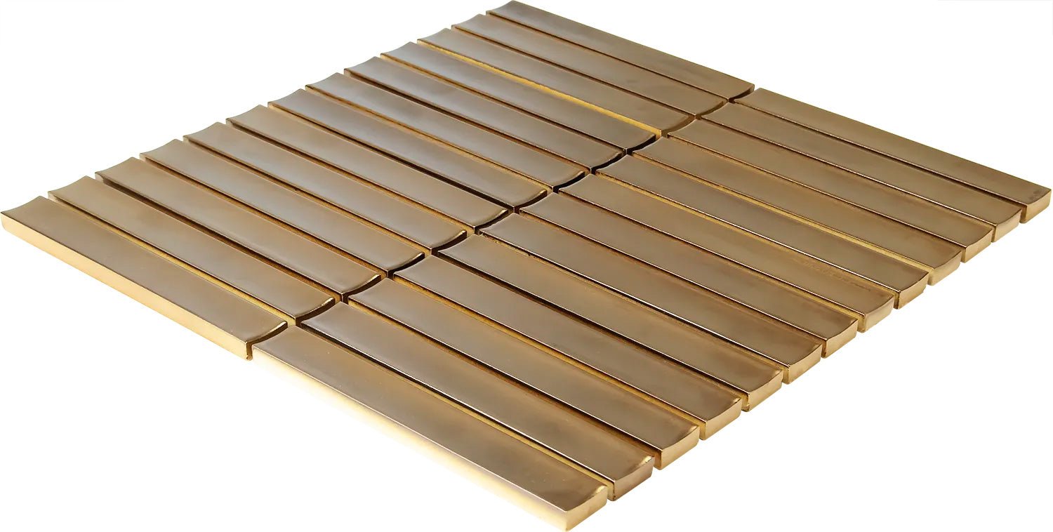 The Mosaic Factory | Sevilla Mozaïek Tegel | Kitkat Vinger | 296x299 mm | Brons | SEF20B | - Mozaiektegel.com