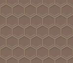 The Mosaic Factory Barcelona Mozaiek Tegel Hexagon- Brons Porselein Geglazuurd 281x325 mm, voeg silk