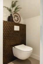 The Mosaic Factory Barcelona Mozaiek Tegel Hexagon- Brons Porselein Geglazuurd 281x325 mm, toilet badkamer