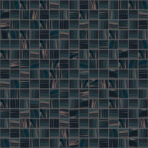 The Mosaic Factory Amsterdam Mozaiek Tegel Vierkant - Donker blauw Glas Goud Serie 322x322 mm, voeg antracite