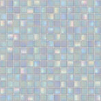 The Mosaic Factory Amsterdam Mozaiek Tegel Vierkant - Licht Blauw Glas Parelmoer Serie 322x322 mm, voeg silver grey pearl gloss