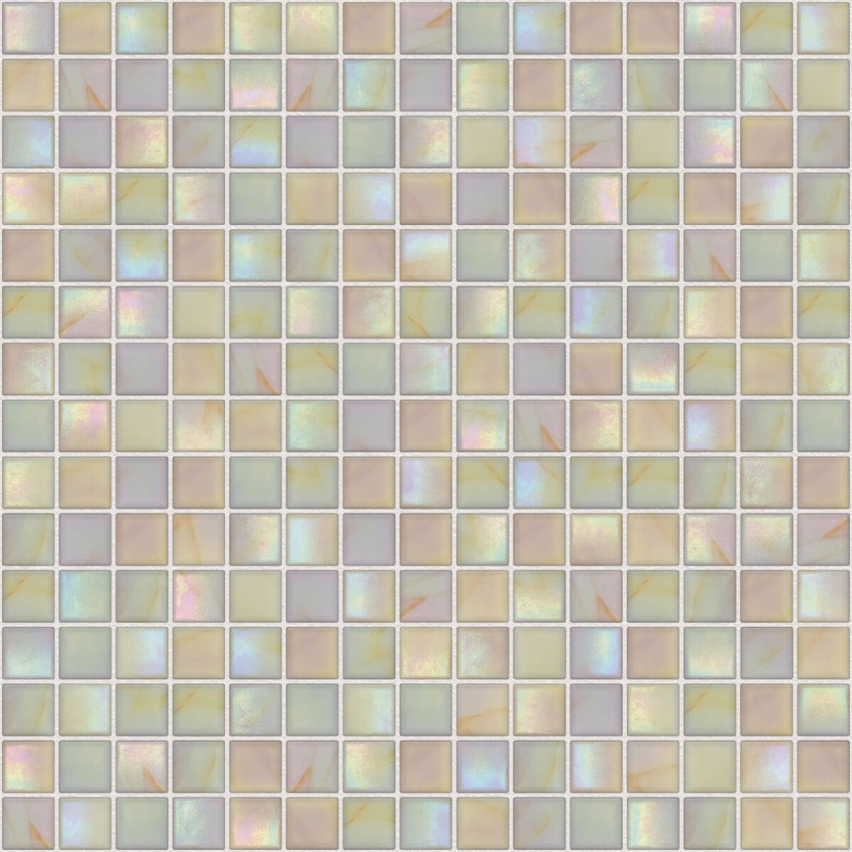 The Mosaic Factory Amsterdam Mozaiek Tegel Vierkant - Licht Roze Glas Parelmoer Serie 322x322 mm, voeg white pearl gloss