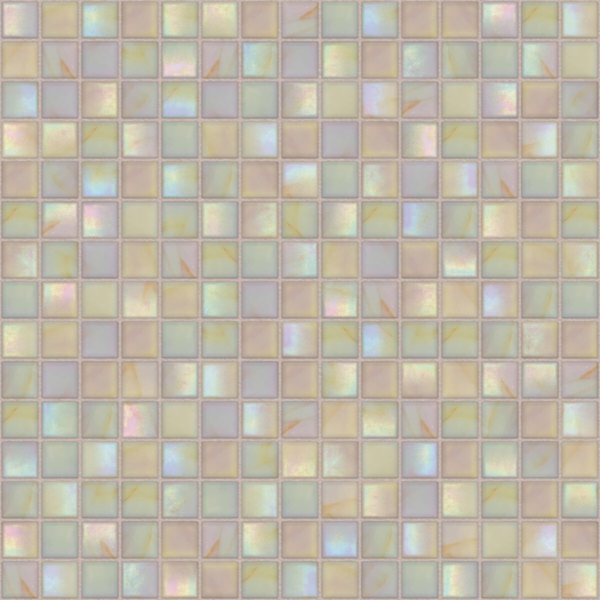 The Mosaic Factory Amsterdam Mozaiek Tegel Vierkant - Licht Roze Glas Parelmoer Serie 322x322 mm, voeg ancient white pearl gloss