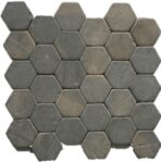 Stone Line Hexagonale Mozaiek Tegel Hexagonale - Antracite Marmer Ongeglazuurd 300x300mm