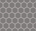 The Mosaic Factory London Carrelage mosaïque Hexagone - Porcelaine grise non émaillée, R11 281x325 mm, coulis gris argent