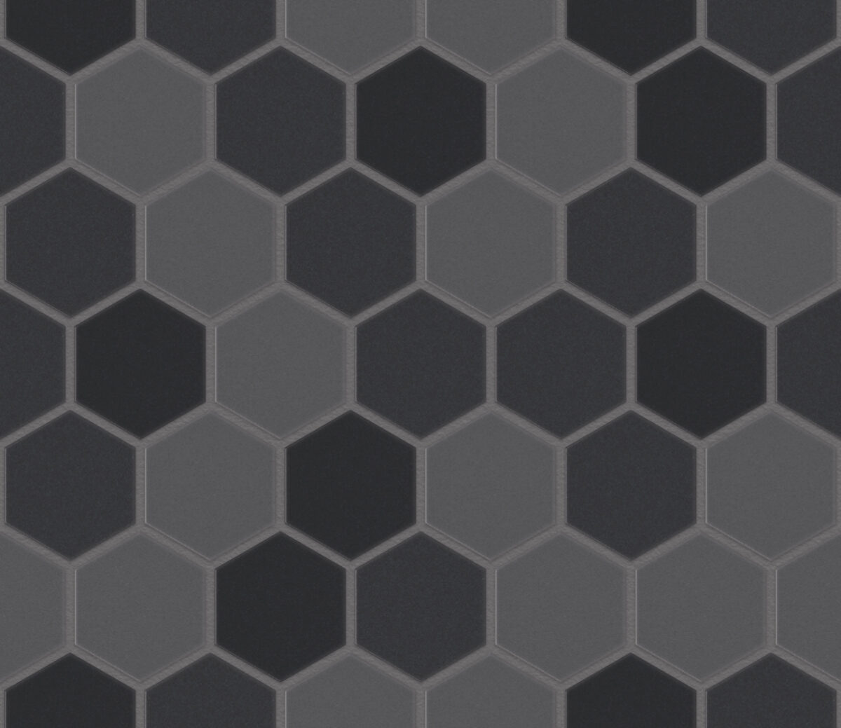 The Mosaic Factory London Mozaiek Tegel Hexagon - Donker Grijs Mix Porselein Ongeglazuurd, R11 281x325 mm, voeg london grey