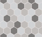 The Mosaic Factory London Mozaiek Tegel Hexagon - Wit Mix Ongeglazuurd, R11 281x325 mm, voeg white