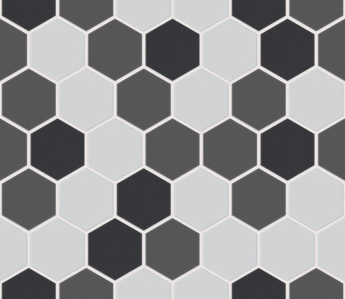 The Mosaic Factory London Mozaiek Tegel Hexagon - Contrast Mix Ongeglazuurd, R11 281x325 mm, voeg white