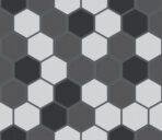 The Mosaic Factory London Mozaiek Tegel Hexagon - Contrast Mix Ongeglazuurd, R11 281x325 mm, voeg antracite