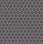 The Mosaic Factory London Mozaiek Tegel Hexagon - Donker Grijs Porselein Ongeglazuurd, R11 260x300 mm, voeg medium grey